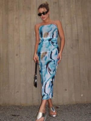 Dress tule tomara que caia<span> - </span>Azul