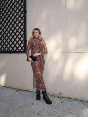 Dress tule ml<span> - </span>Onça marrom